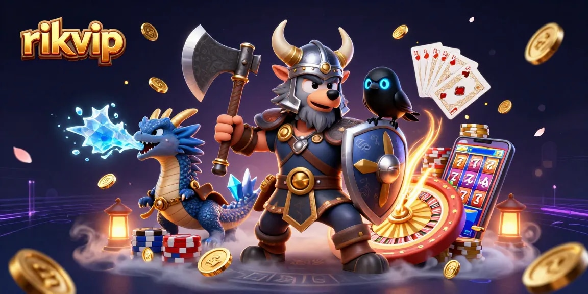 Experience thrilling gameplay at rikvip with lively backgrounds and shimmering gaming elements.