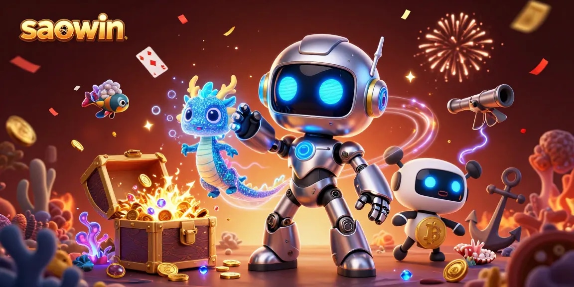Experience thrilling gameplay at saowin with vibrant symbols, neon elements, and dynamic characters!