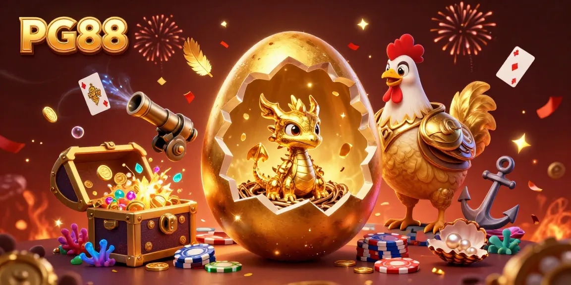 Engage with PG88's thrilling casino experience featuring vibrant gold and dynamic action.