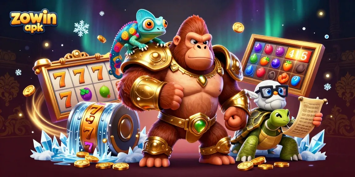 Engage in thrilling gameplay with Zowin apk, featuring dynamic slots and rich rewards in this captivating scene.