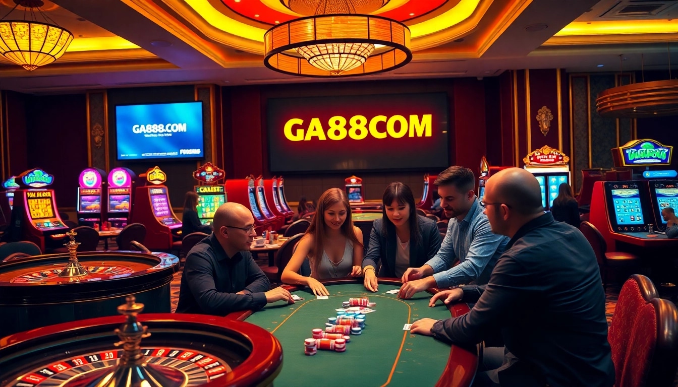 Experience the thrill of GA888.COM with engaging casino games, vibrant tables, and excited players.