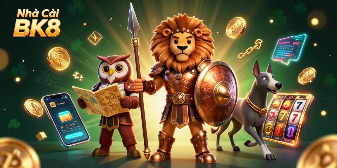 Experience thrilling games at Nhà Cái BK8 with 3D adventures featuring vibrant characters and crypto elements.