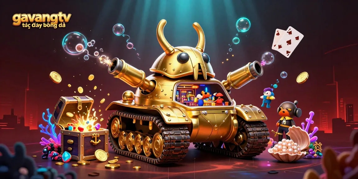 Experience exciting gameplay with gavangtv trực tiếp bóng đá in a vibrant casino-themed underwater scene.