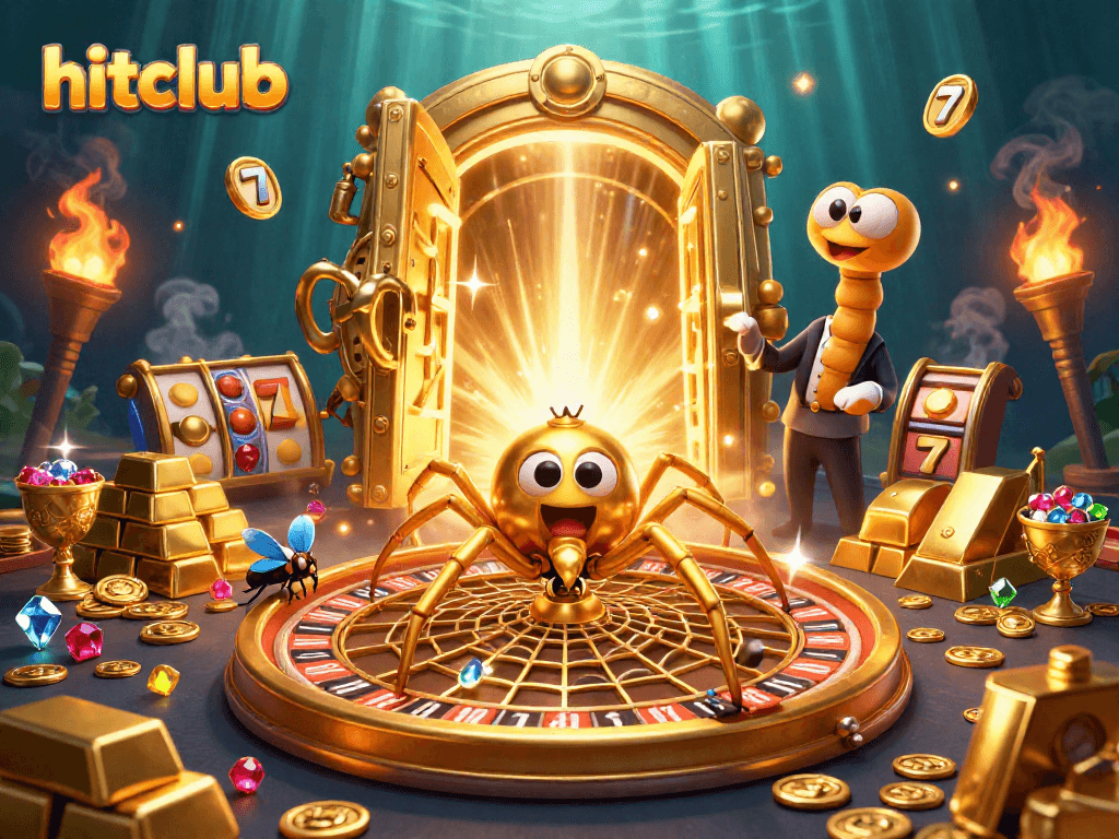 Join the excitement at hitclub with vibrant casino action featuring slots and golden treasures.