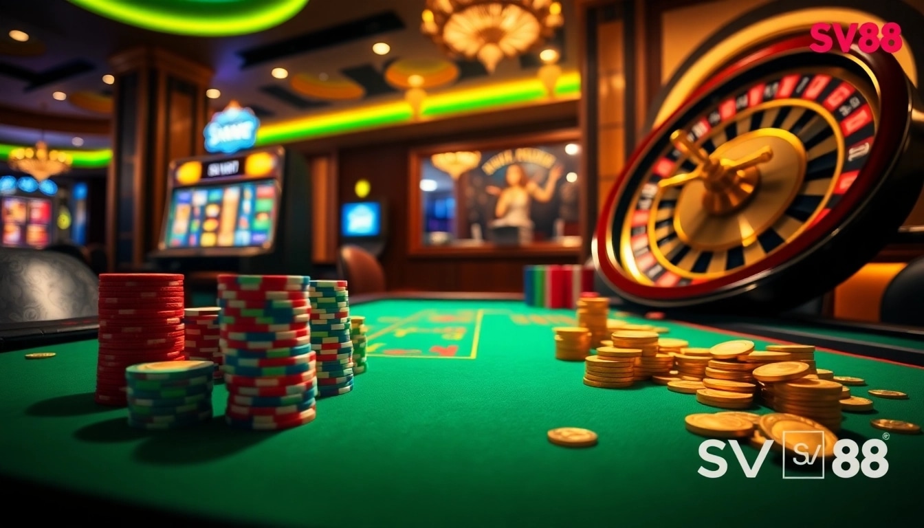 Experience thrilling gameplay at https://sv88s.pro with vibrant casino tables and enticing slots.