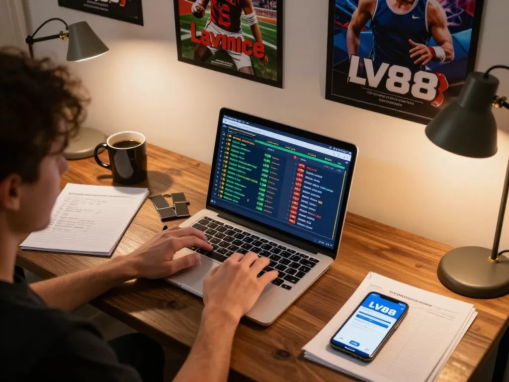 Engaging in sports betting on LV88 platform from the comfort of home