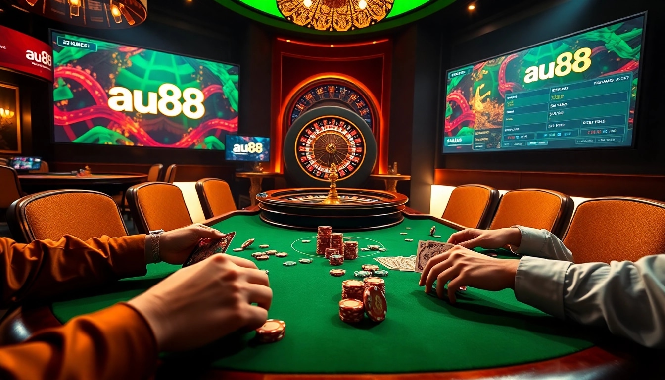 Experience the excitement of gambling at au88 with vibrant casino games and engaging players.
