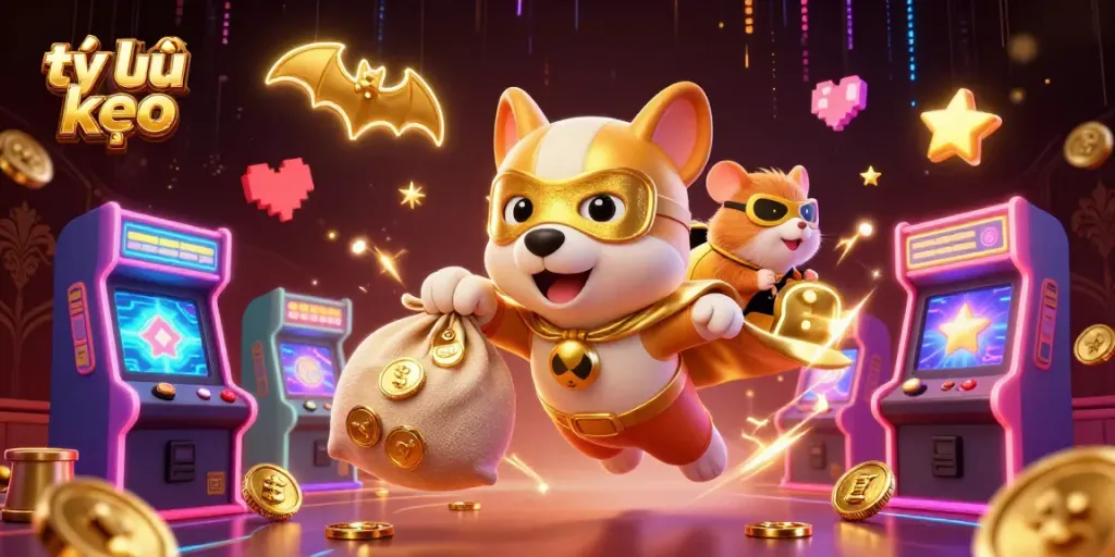 Engage in betting with tỷ lệ kèo while enjoying vibrant casino-themed 3D illustration featuring superhero characters.