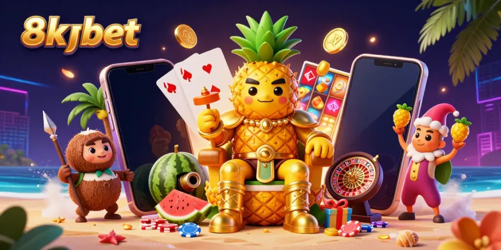 Engage with 8xbet and experience thrilling slots in a vibrant beach casino scene.