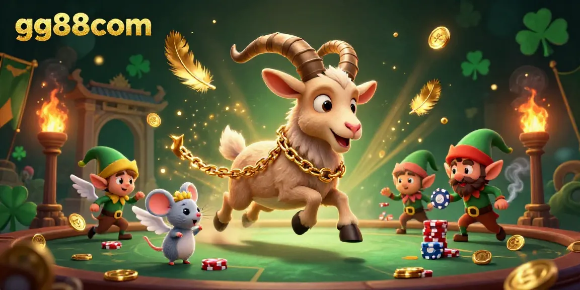 Experience thrilling gaming at gg88com, with Krampus and elf gremlins in a festive casino!