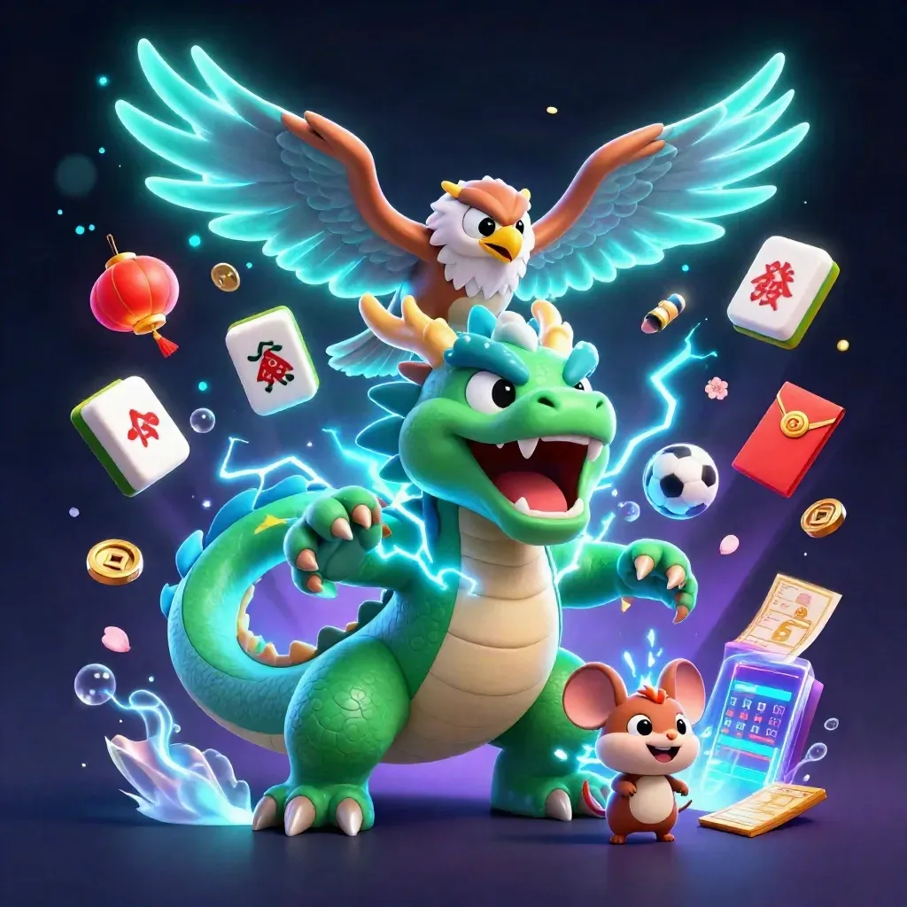 Thunder dragon, wind hawk and static mouse amid casino charms and glowing sports bets