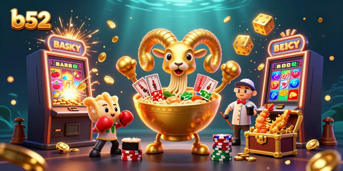 Experience thrilling gameplay at b52 with vibrant casino characters and jackpot elements in a dynamic setting.