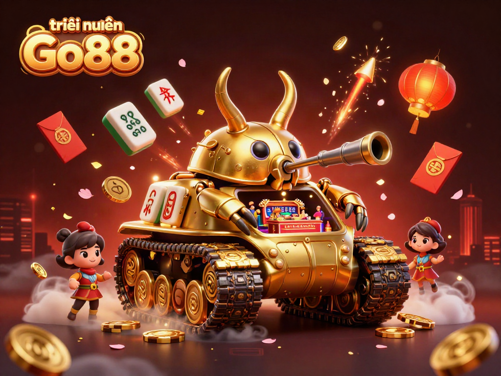 Experience Go88 with a vibrant casino atmosphere, featuring a unique golden beetle tank.