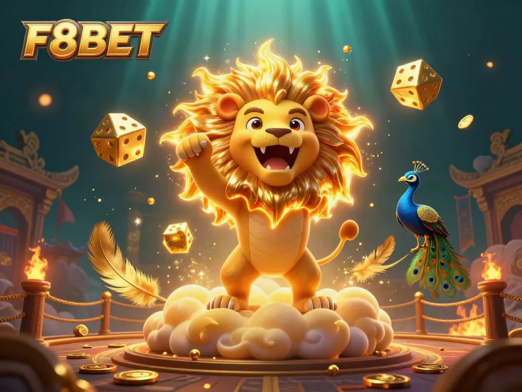 Engage with thrilling F8BET visuals, featuring casino characters and dynamic game elements.