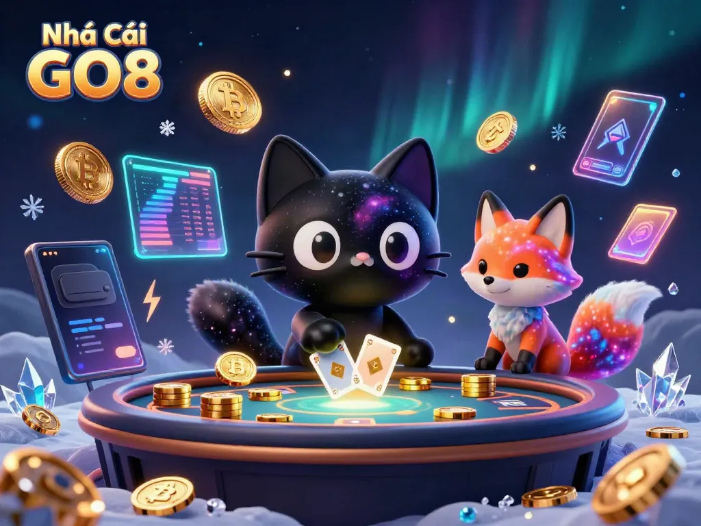 Experience thrilling gaming at Nhà Cái GO8 with an enchanting cosmic casino scene full of rich visuals.