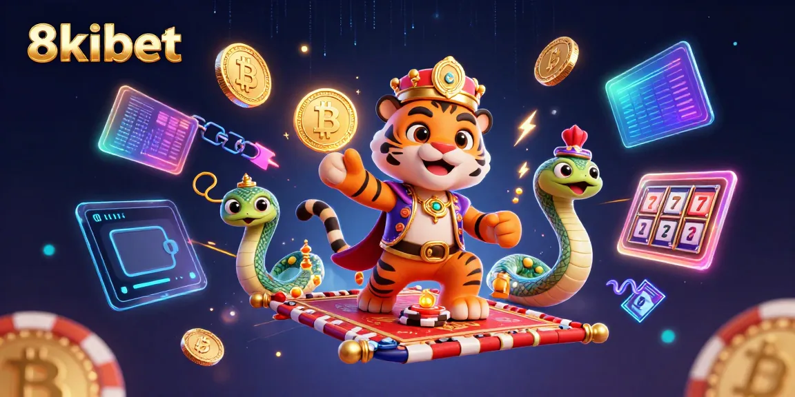 Experience the vibrant world of 8xbet with exciting animated casino elements and characters.
