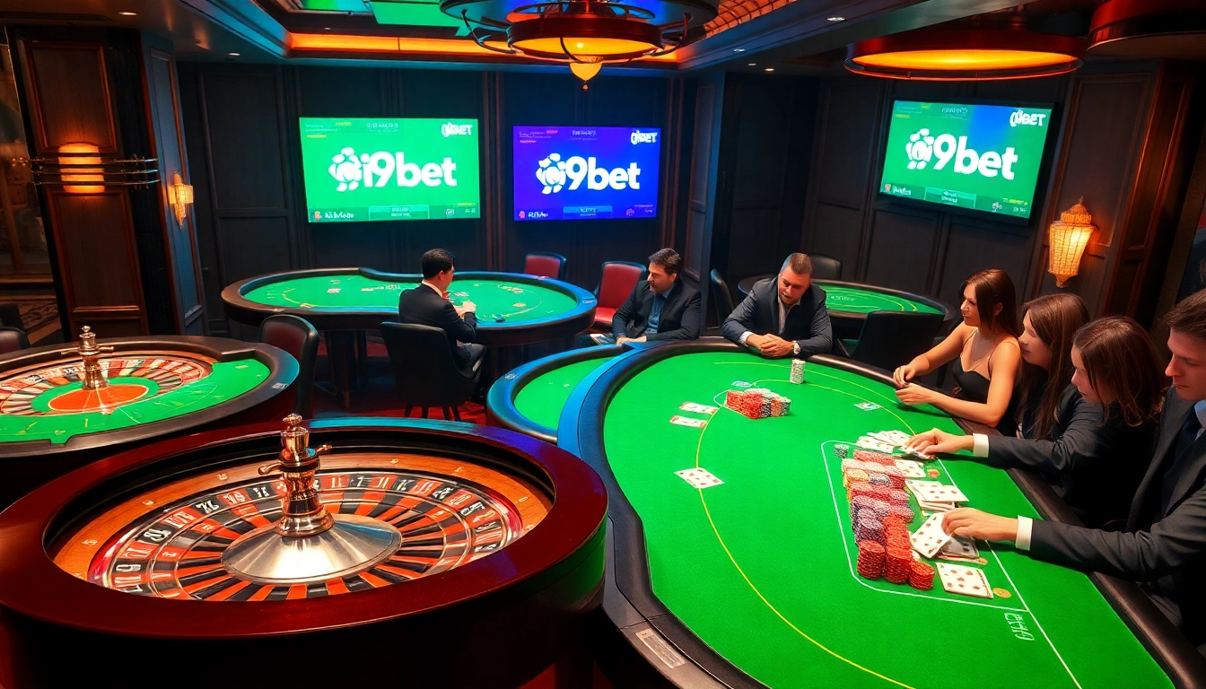 Experience the excitement of i9bet with vibrant casino tables, engaging poker games, and thrilling roulette.