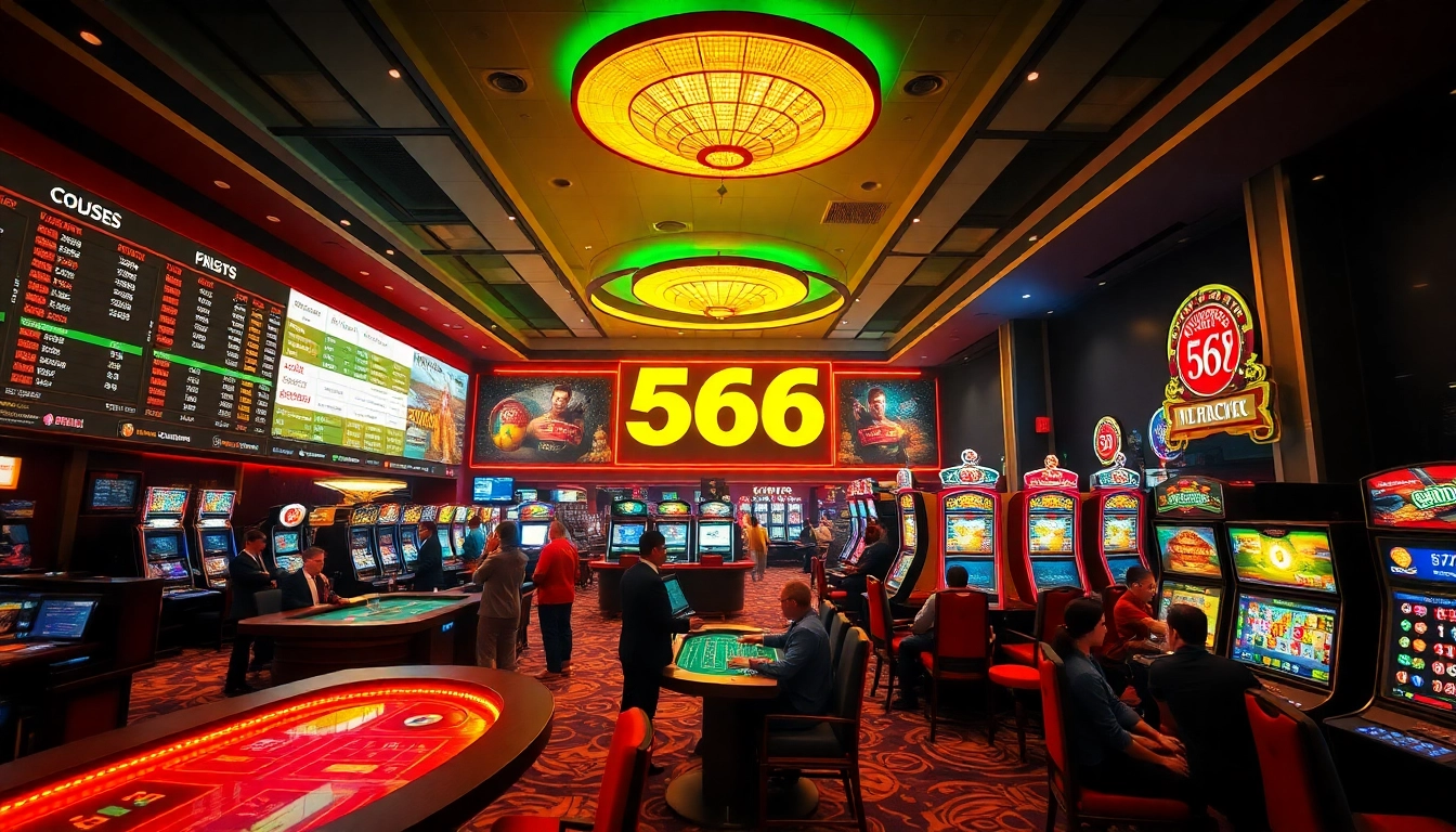 Interactive gaming atmosphere at https://566.jpn.com/ showcasing vibrant sports betting and live casino sections.