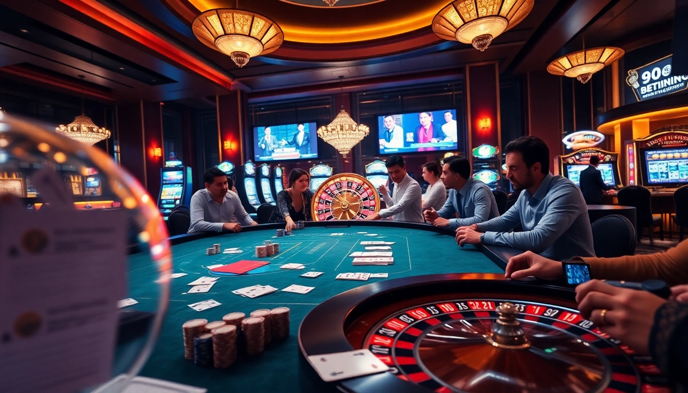 Engage in thrilling gameplay at https://99okwin.live with colorful poker chips and an inviting casino atmosphere.