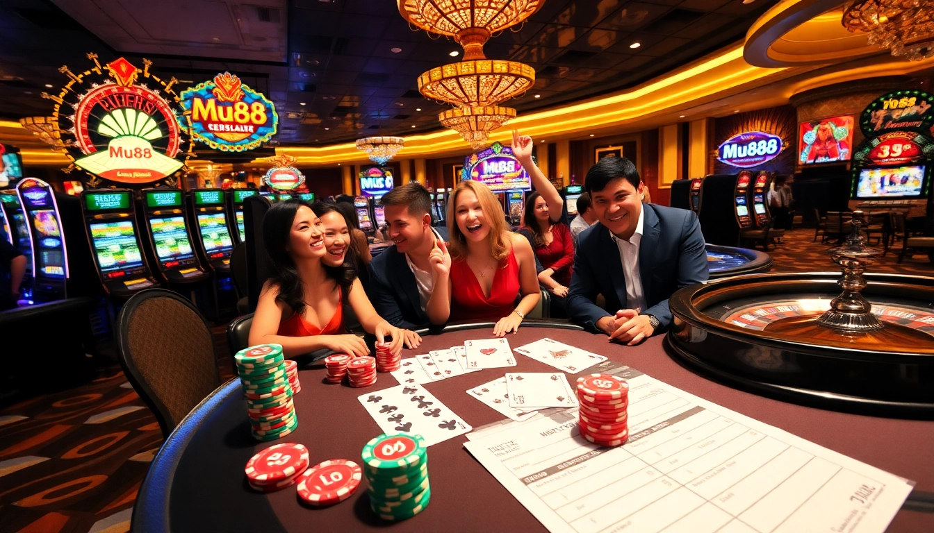 Experience thrilling gambling action at Mu88 casino with vibrant games and elite players.