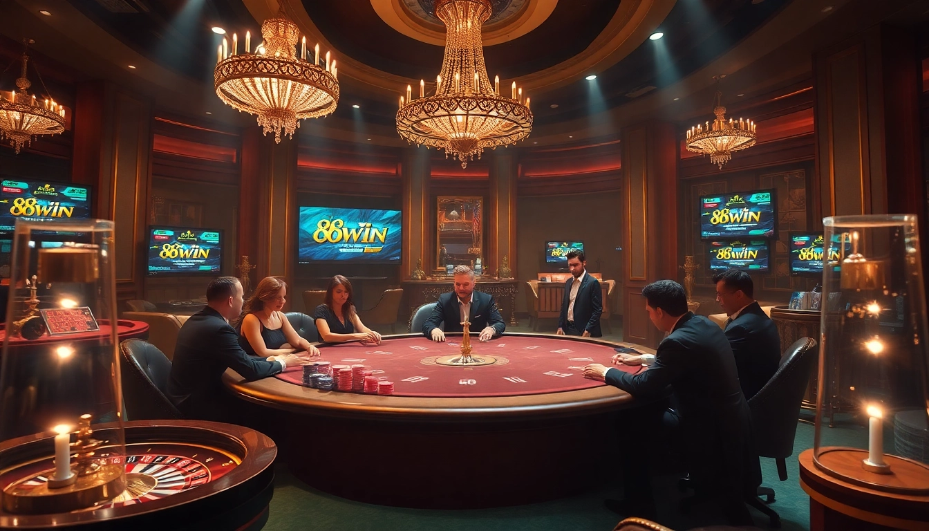 Experience the thrill of winning at 68win vip poker table with vibrant chips and luxurious ambience.