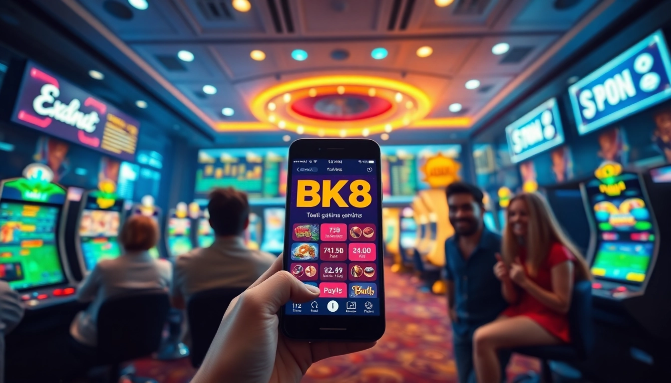 Dynamic BK860S online gambling environment showcasing the secure BK8 platform and engaging players.