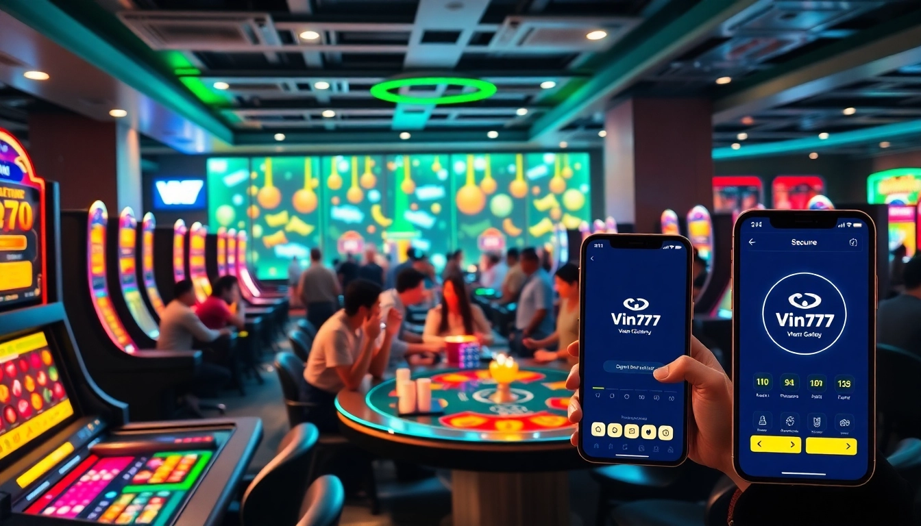 Engaging scene of online gaming at vin777.gb.net showcasing vibrant players and secure transactions.