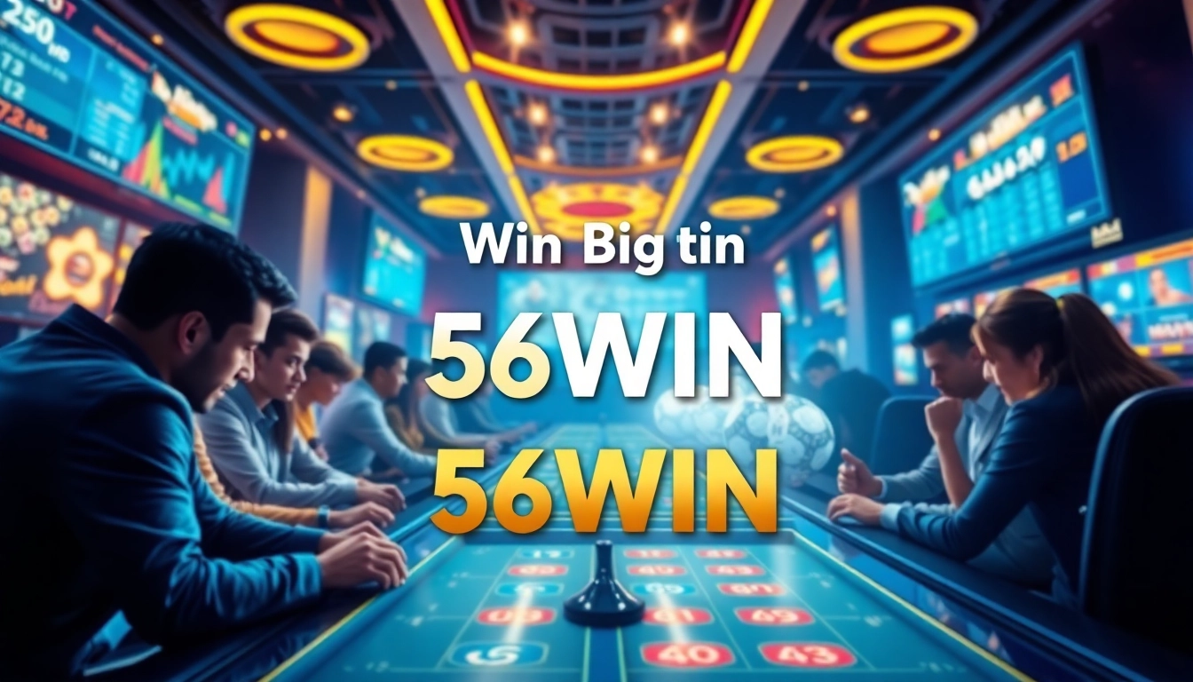 Experience the thrill of betting at 56WIN with diverse gaming options and vibrant graphics.