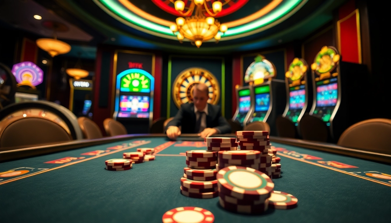 Experience the thrill of BDTK1 gaming at a luxurious casino poker table.