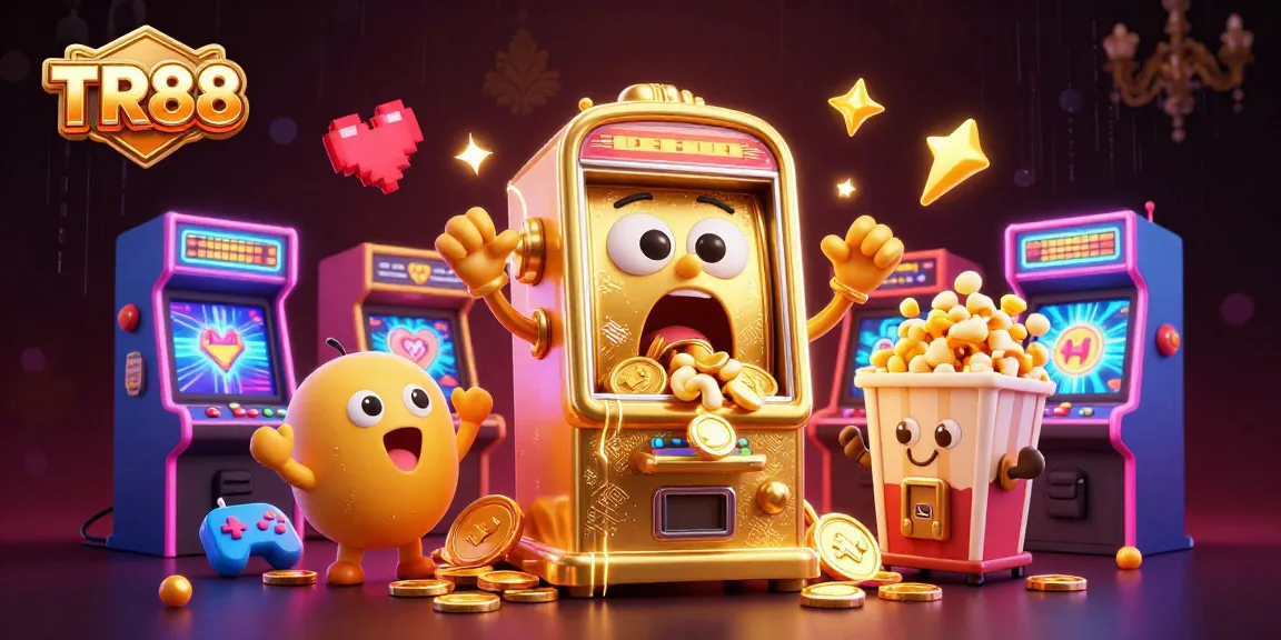 TR88 slot machine celebrates a jackpot win with vibrant visuals in a Las Vegas-style casino.