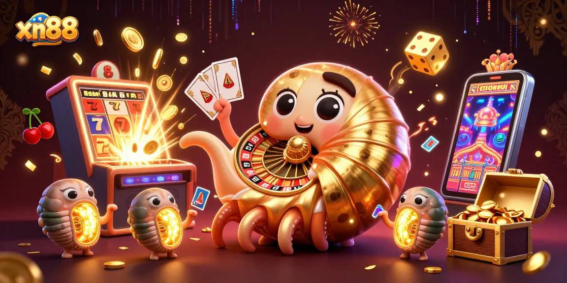 Experience thrilling gameplay with xn88’s dynamic casino scene featuring a vibrant 3D nautilus and jackpot explosion.