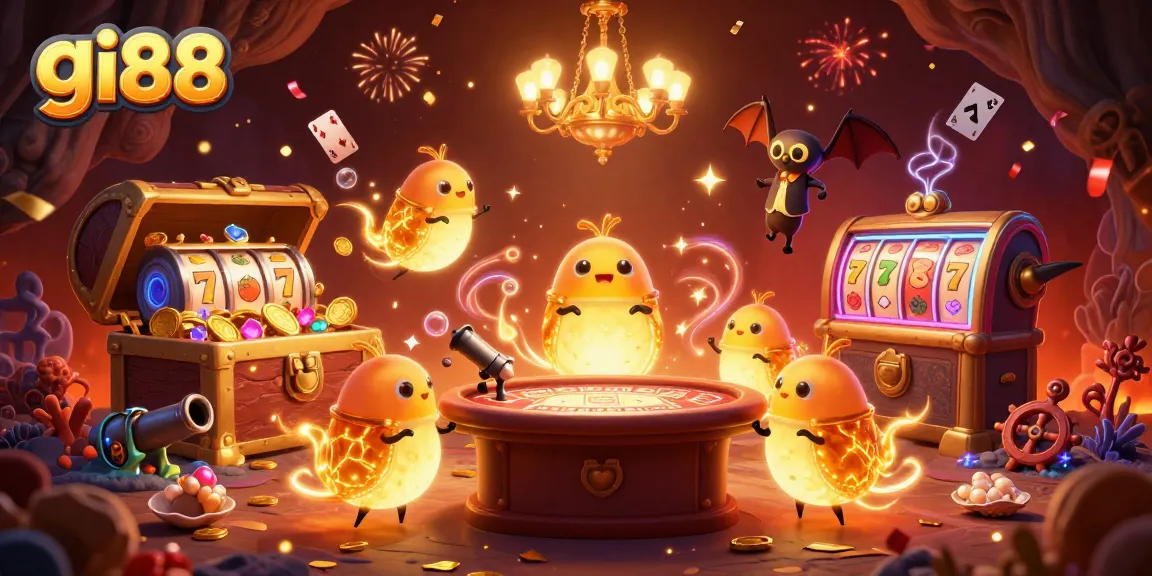 Experience thrilling gameplay at gi88 with vibrant casino elements and excitement lighting up the scene.