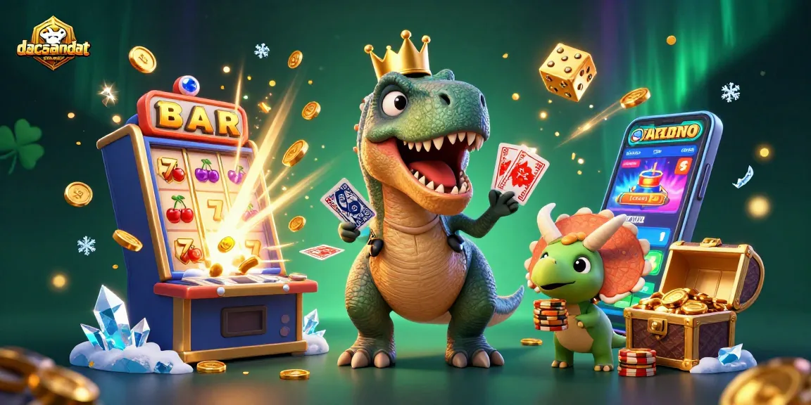 dacsandatphanrang brings thrilling casino action with a fun T-Rex and friends betting big in an animated scene.