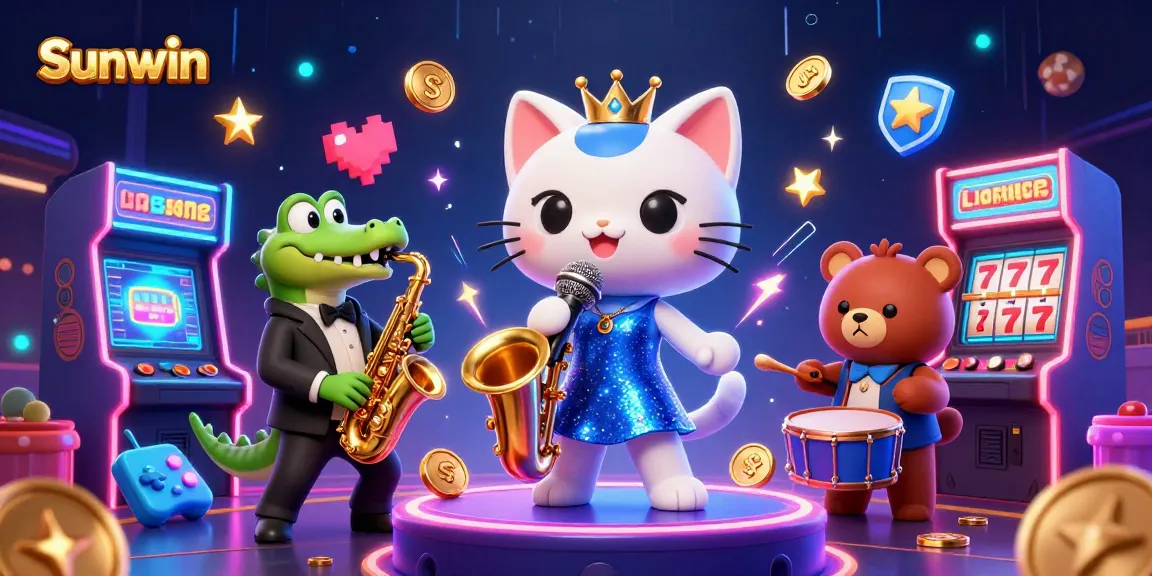 Engage with Sunwin's exciting casino atmosphere featuring vibrant characters and gaming elements