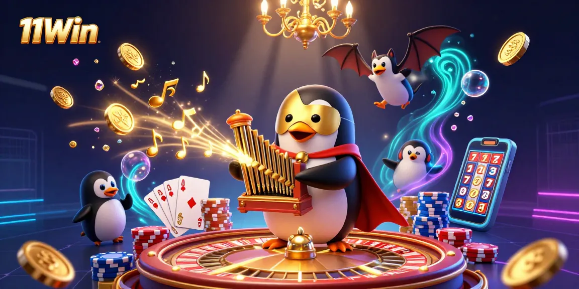 Play thrilling casino games with 11Win, featuring vibrant characters and exciting elements.