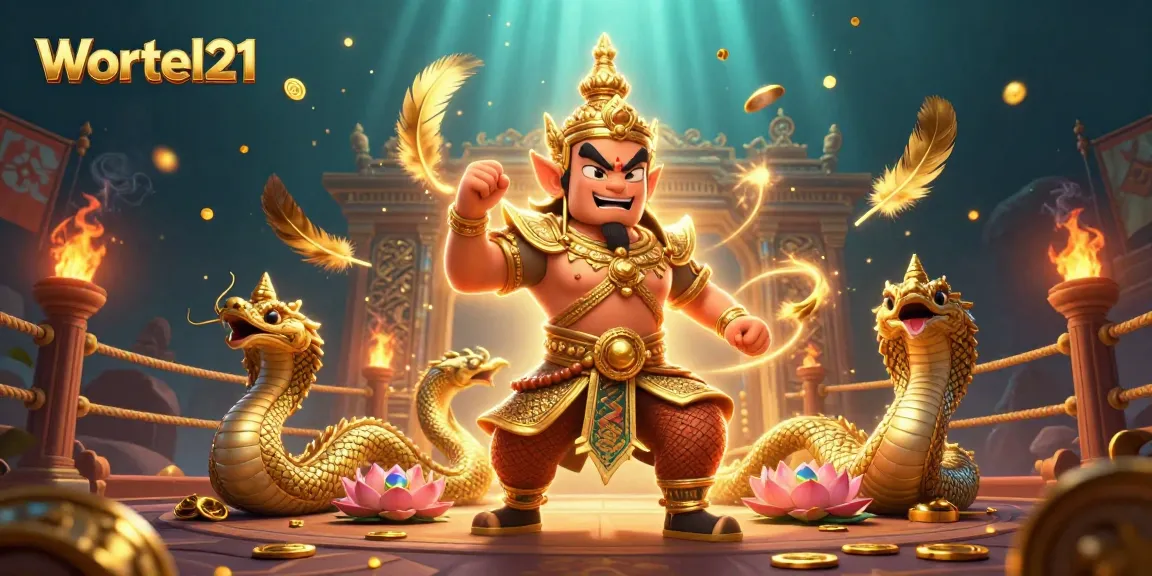 Engage with Wortel21 in a rich 3D digital casino scene showcasing vibrant characters and dynamic game elements.