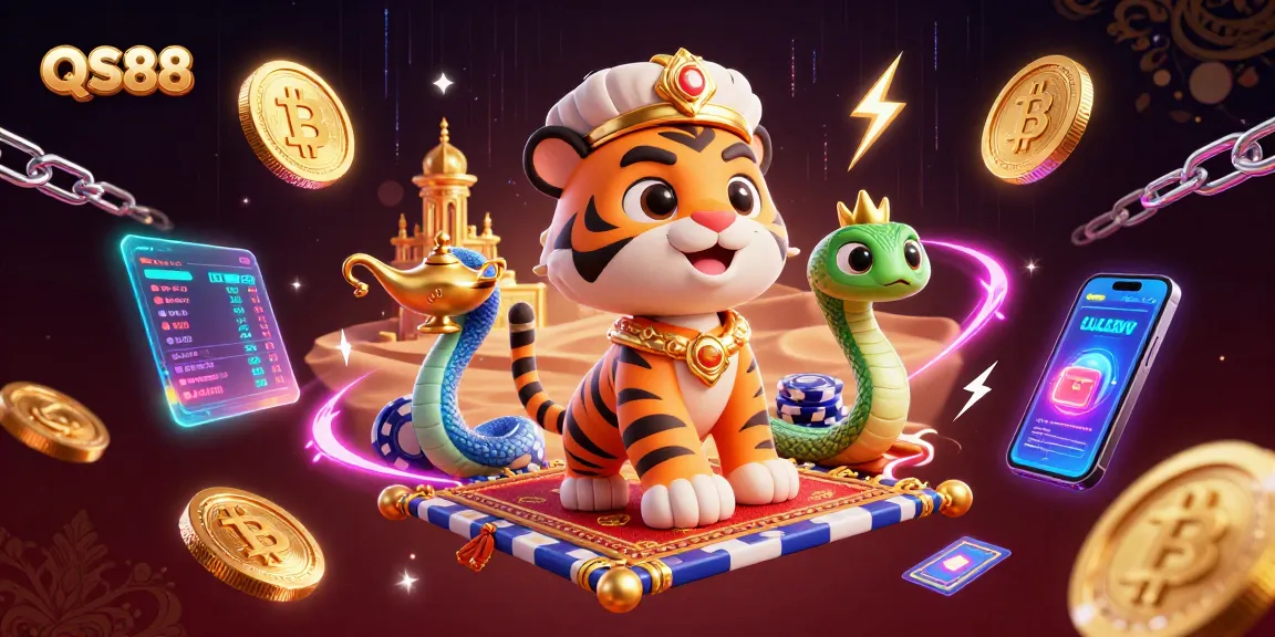 Experience the excitement of QS88 casino with dynamic characters and vibrant gaming elements.
