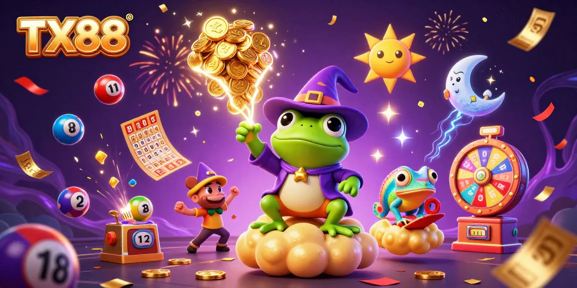 Engage in thrilling TX88 gaming experiences with vibrant lottery elements and enchanting visuals.