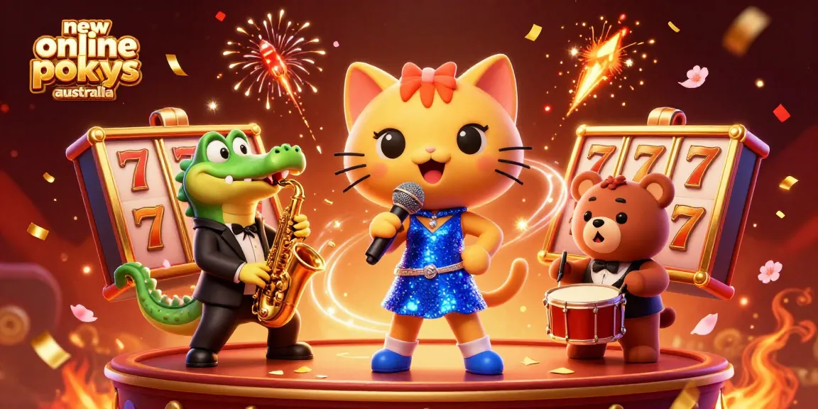 Experience vibrant new online pokies Australia with a jazzing cat, saxophonist croc, and drummer bear.