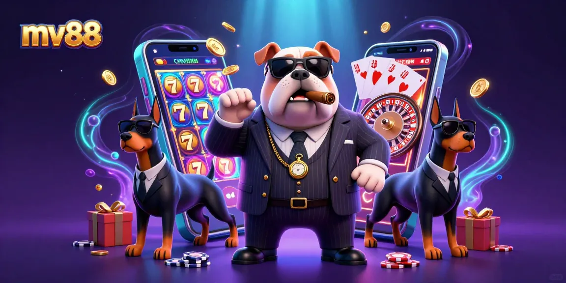 Experience thrilling moments with mv88 as the mafia boss and guards dominate the casino scene.